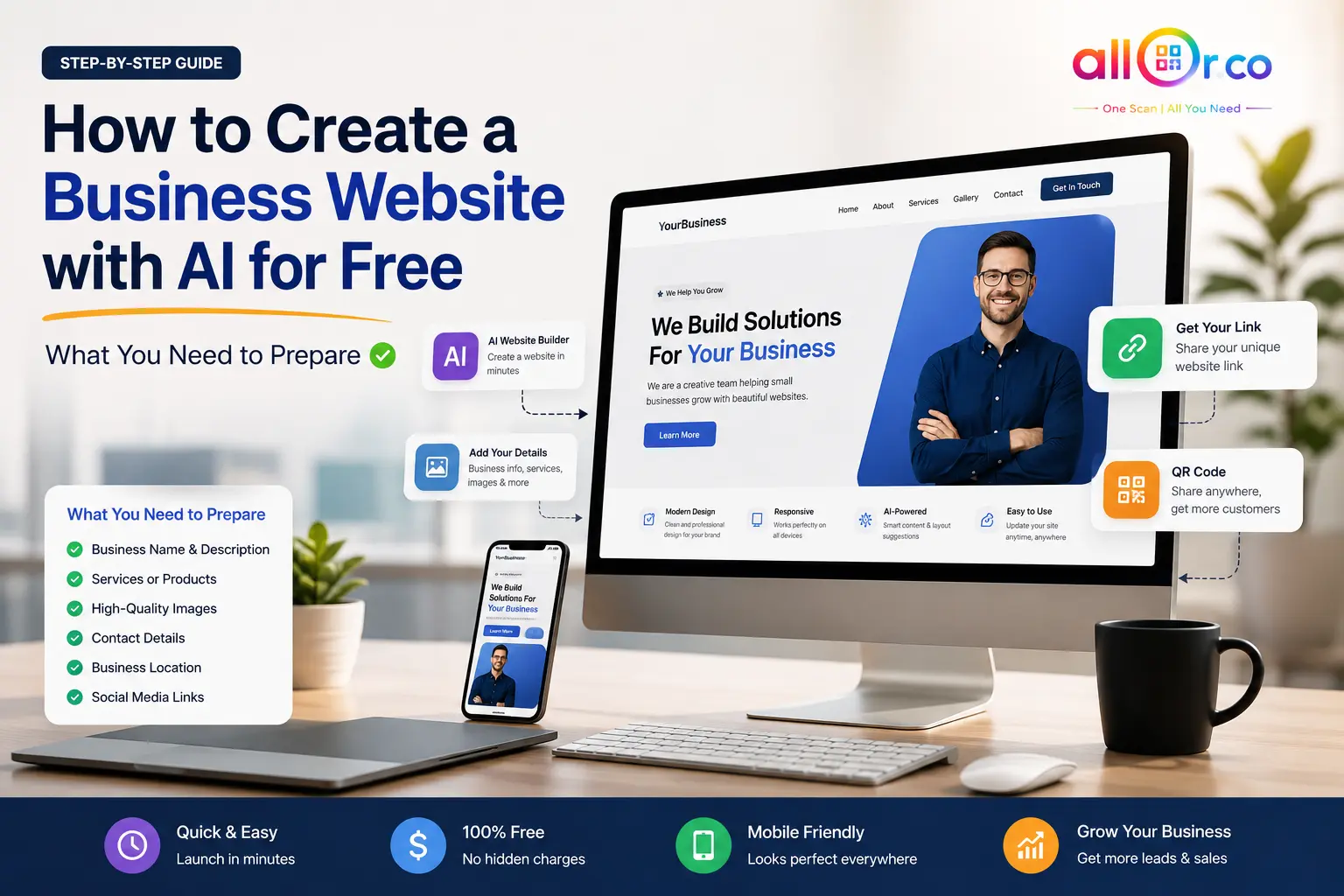 How to Create a Business Website with AI for Free: What You Need to Prepare